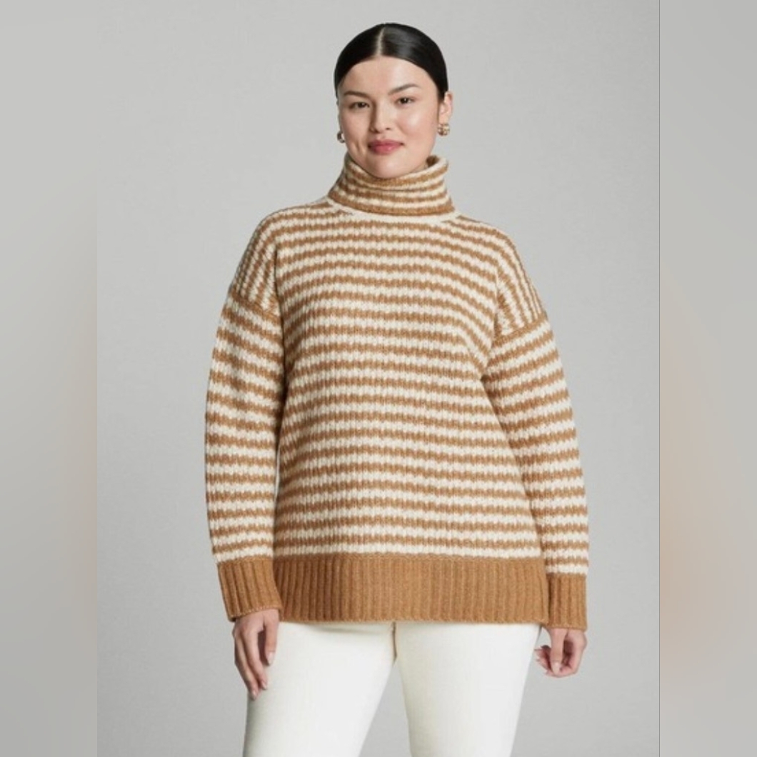 Everlane The Cloud Turtleneck Alpaca Wool Blend In Ginger Root Oat Sz M
